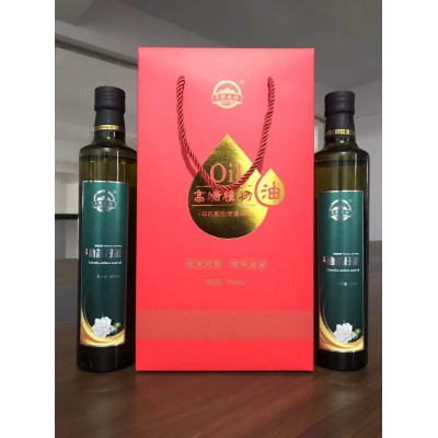 物理压榨茶籽油食用山茶油玻璃瓶礼盒500ml/瓶图4