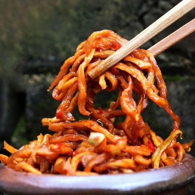 500g/瓶龙老师香辣木瓜丝干木瓜条酱菜下饭菜木瓜丁开胃菜下饭菜图3