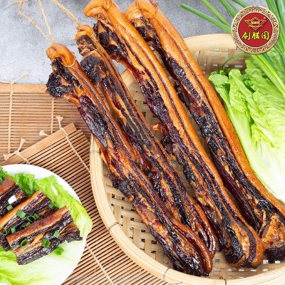 中山黄圃厂家直批广式五花腊肉500克包装好味腊肠广东煲仔饭餐饮图1