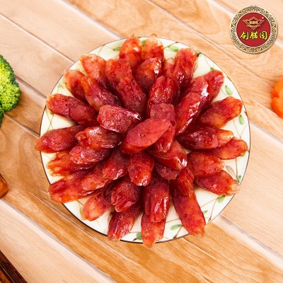 广式精瘦腊肠腊肉加瘦广味广东瘦肠黄圃香肠腊肉咸甜味瘦肉肠批发图3