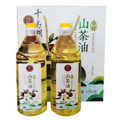 瑶记 冷榨山茶油1.5L*2礼盒装 千岛湖特产家用食用油 批发植物油图3