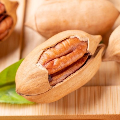 新货薄壳美国奶油长寿果碧根果碧根果仁原味家庭装大果含罐袋批发图2