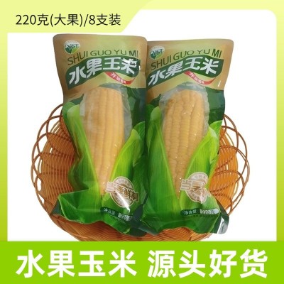 源头厂家直销水果玉米批发真空包装爽脆多汁开袋即食220克装