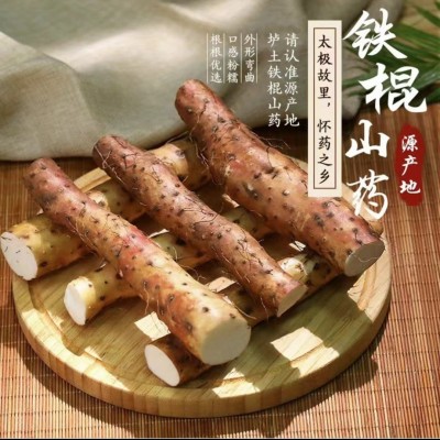 现货河北小白嘴山药粉山药 铁棍山药3/5斤 新鲜蔬菜 整箱代发批发图2