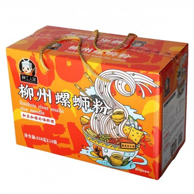 柳江人家338g*10包礼盒加辣加臭螺蛳粉柳州特产螺狮粉一件代发图5