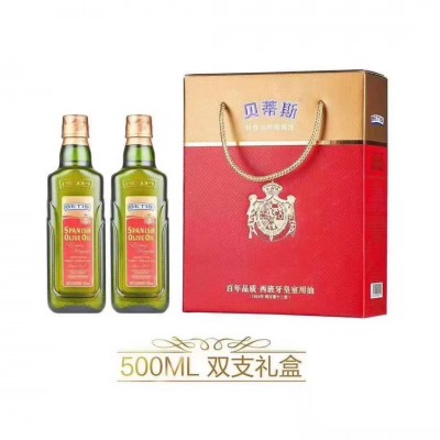 贝蒂斯葵花橄榄调和油1L*2礼盒单位福利食用油橄榄油500ml图3