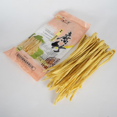 现货批发干豆腐皮 火锅食材豆制品腐竹 袋装凉拌腐竹条图2