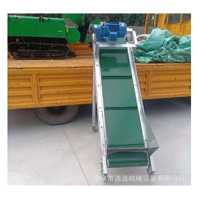 盐袋面粉pvc裙边挡板上料机混凝土橡胶爬坡机移动式皮带输送机图2
