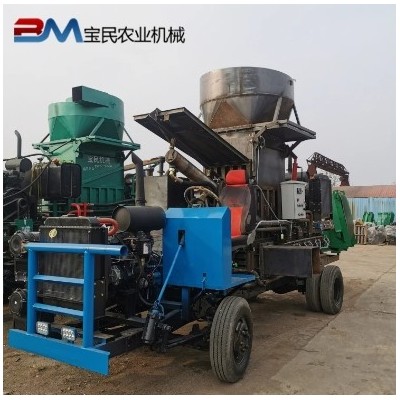 全自动高密度秸秆草块机效率高,新型号,唐山宝民秸秆打包机厂图2