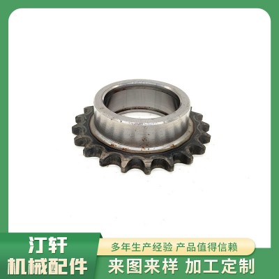 链轮齿轮双节距大链轮单双排精密传动链轮 4分24牙轴位链轮