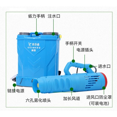 源头厂家园林雾化背负式农用电动喷雾器送风筒手提式弥雾机消毒机图4