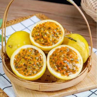 海南钦蜜9号百香果黄金果直发新鲜果整箱黄皮大果现货现发批发价图4