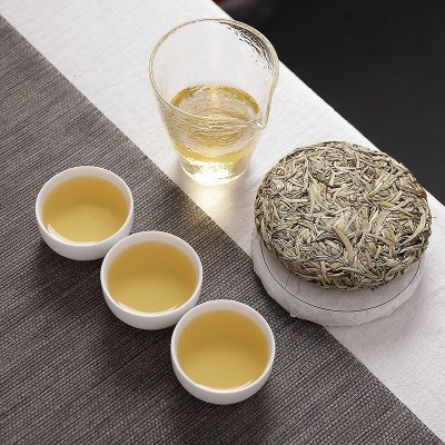 云南大树白茶 云南白毫银针100g小饼茶叶 景谷单芽月光白大量批发图4