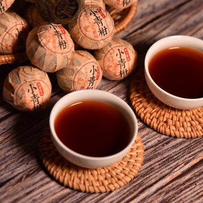 新会小青柑批发陈皮普洱茶勐海金芽熟茶叶生晒小柑橘桔茶散装送礼图4