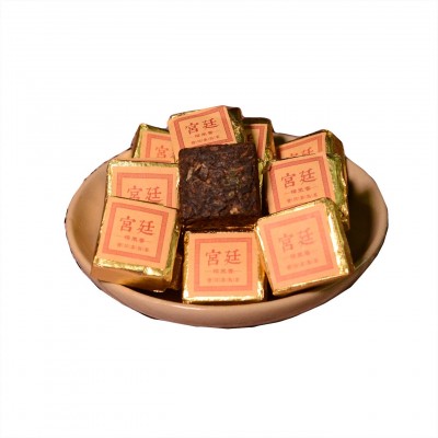 批发糯米香普洱茶 宫廷小沱茶 云南金典小方砖黑茶叶糯香勐海砖茶图4