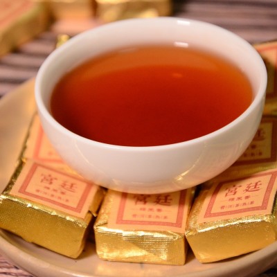 批发糯米香普洱茶 宫廷小沱茶 云南金典小方砖黑茶叶糯香勐海砖茶图3