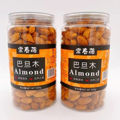 手剥巴旦木500g奶油味NP壳杏仁薄皮杏仁罐装袋装坚果零食特产巴旦图2