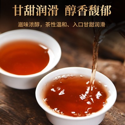 普洱茶熟茶100克方砖 普洱砖茶五片/盒 昔归熟茶茶砖套装茶图3