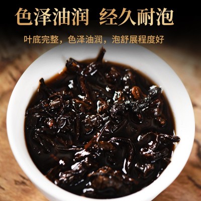 普洱茶熟茶100克方砖 普洱砖茶五片/盒 昔归熟茶茶砖套装茶图4