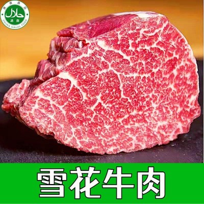 清真原装原切雪花牛肉 精选部位 整切大块适合烧烤 煎 涮火锅图5