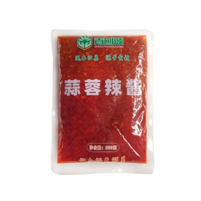 青创食品蒜蓉辣酱火锅蘸料调味酱拌饭小火锅餐饮连锁500g 商用袋装图5