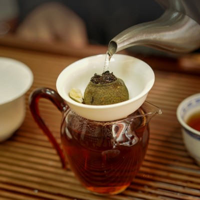 新会小青柑陈皮熟茶云南普洱茶正宗生晒小柑图3