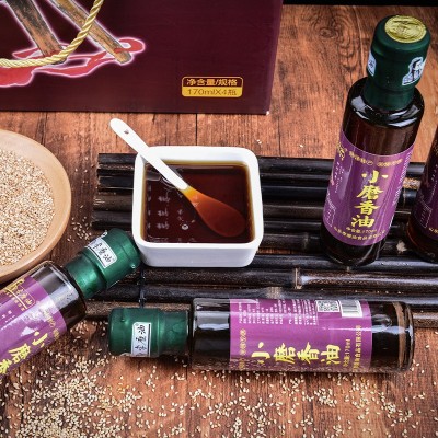 自榨香油石磨芝麻香油家庭装礼盒食用小磨香油月子油年会礼盒图4