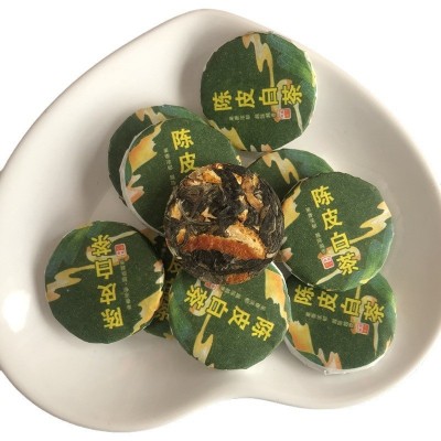 批发陈皮白茶 桂花红茶 普洱龙珠柠檬白茶小圆饼散装茶叶一 件代发图5