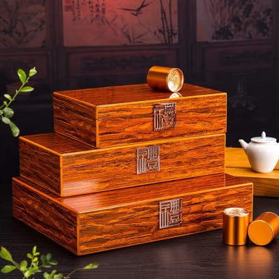 桐木关金骏眉茶叶 红茶小罐子茶仿金丝楠实木礼盒装送礼佳品礼品图2