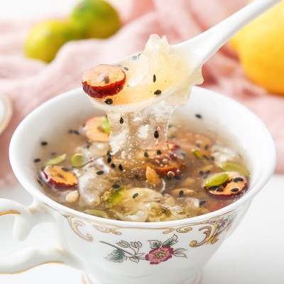 燕窝坚果银耳羹 藕粉羹 坚果水果速溶藕粉即食营养代餐坚果 500克图3