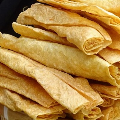 零售老豆皮手工豆腐皮厂家干货山东豆制品素食斋菜蛋白肉大豆素肉图3
