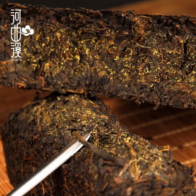 湖南特产茯砖茶安化黑茶茶叶细嫩原料金花天茯1kg 茯砖茶工厂批发图3