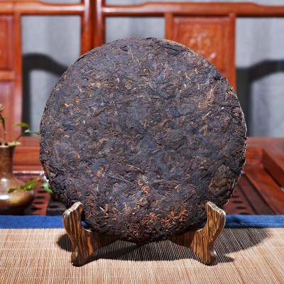 延初茶业云南茶叶南糯山大树茶熟茶 普洱茶熟茶饼茶 厂家 直接发货图2