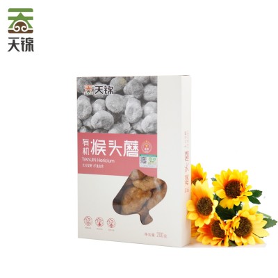 天锦白盒有机猴头菇200g礼盒东北猴头蘑大兴安岭菌菇干 货厂家批发图5