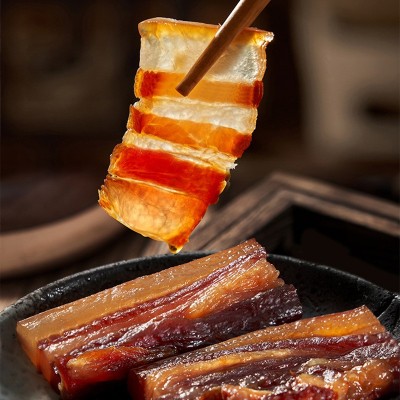 5斤/箱带皮金色五层花腊肉 礼品送礼煲仔饭农家腊肉5斤现货批发图5