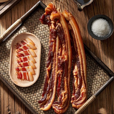 5斤/箱带皮金色五层花腊肉 礼品送礼煲仔饭农家腊肉5斤现货批发图3
