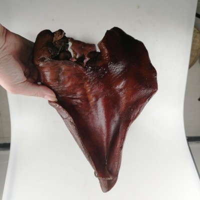 湖南柴火烟熏腊猪耳朵传统工艺土特产手工古法腊耳朵尖500克图2