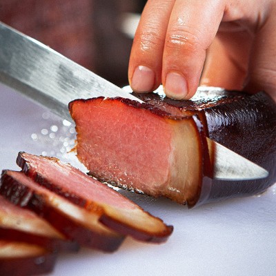 四川烟熏后腿肉 农家柴火熏制黑黄二刀肉川味腌腊肉特产厂家批发图3