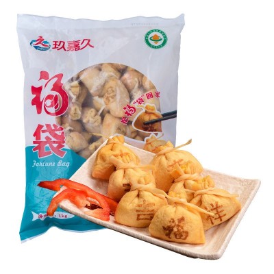 鱼丸福袋 豆捞火锅丸子关东煮 豆皮海鲜冷冻鱼籽福袋批发1000g图5