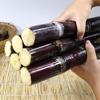 广西黑皮甘蔗3/5/9斤装新鲜水果现超甜爆汁应季甜柑整箱批发图2