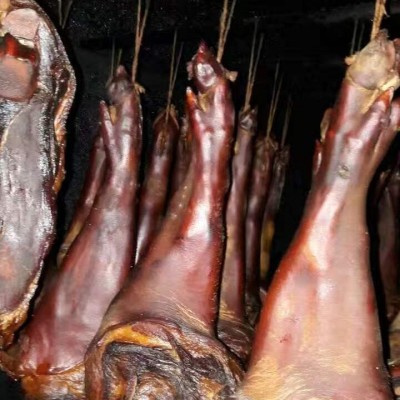 重庆特产柴火烟熏腊猪蹄子风干腊肉腊猪脚杆猪腿整只图2