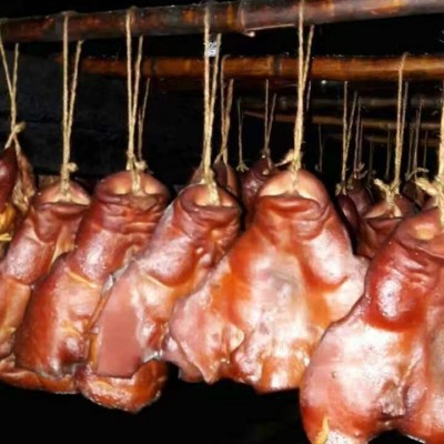 湘腊柴火猪拱嘴四川特产全腊烟熏猪鼻子肉特色腊味猪嘴巴图2