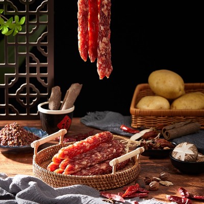 满丰盛广式腊味广式拉肠头抽腊味腊肠腊肉广东特产真空包装保鲜图3