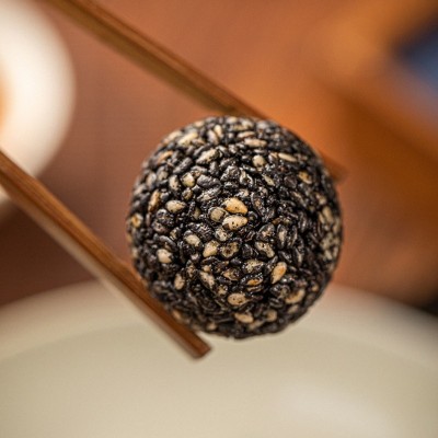 黑芝麻丸独立包批发500g 代发纯芝麻球年货零食九蒸九晒黑芝麻丸图3