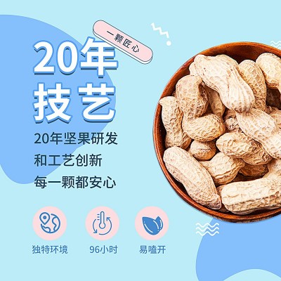 永信绿野香东北小花生5斤小包带壳奶油蒜味花生米零食批发满包邮图3