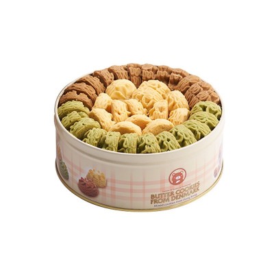 香港小熊花曲奇礼盒505g三拼抹茶咖啡原味黄油饼干企业集采零食图5
