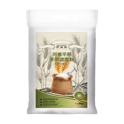 野森林河套平原多用途面粉（高筋小麦粉）5kg 家用手提图5