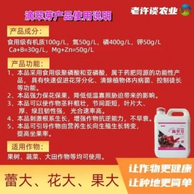 果树保花保果叶面肥促进花芽分化滴翠芽 花果蔬菜有机水溶肥图4