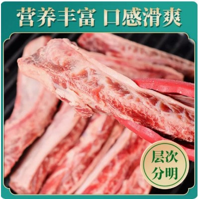 【肥瘦相间】安格斯原切谷饲雪花牛肋条肉500g商用去骨新鲜烤肉图4