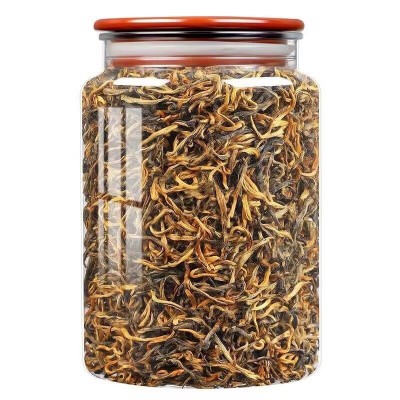 云南凤庆金丝滇红茶蜜香金芽野生古树工夫红茶浓香型茶叶罐装图5
